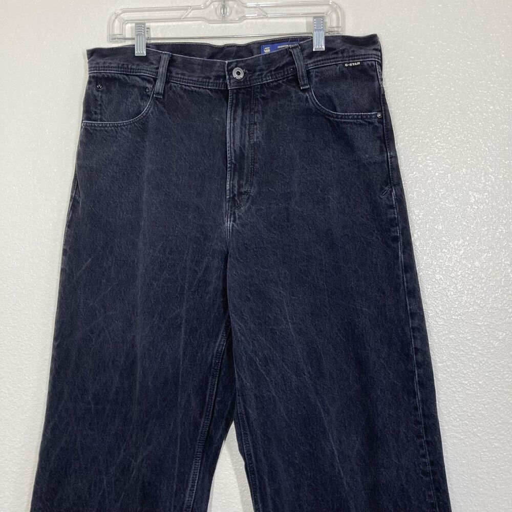 G-Star RAW Skater Jeans  33x32 Black Denim Stray Ultra High Straight Hip Hop - Picture 3 of 16